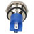 R-TECH 656938 Panel Indicator 14mm Flat 12V Blu Nickel Brass