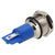 R-TECH 656938 Panel Indicator 14mm Flat 12V Blu Nickel Brass