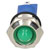 R-TECH 656941 Panel Indicator 14mm Domed 12V Grn Nickel Brass