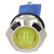R-TECH 656942 Panel Indicator 14mm Domed 12V Yel Nickel Brass