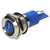 R-TECH 656943 Panel Indicator 14mm Domed 12V Blu Nickel Brass