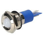 R-TECH 656944 Panel Indicator 14mm Domed 12V Whi Nickel Brass