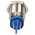 R-TECH 656947 Panel Indicator 16mm Flat 12V Yel Nickel Brass