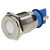 R-TECH 656949 Panel Indicator 16mm Flat 12V Whi Nickel Brass