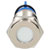 R-TECH 656949 Panel Indicator 16mm Flat 12V Whi Nickel Brass