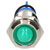 R-TECH 656951 Panel Indicator 16mm Domed 12V Grn Nickel Brass
