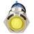 R-TECH 656952 Panel Indicator 16mm Domed 12V Yel Nickel Brass