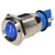 R-TECH 656953 Panel Indicator 16mm Domed 12V Blu Nickel Brass