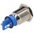 R-TECH 656953 Panel Indicator 16mm Domed 12V Blu Nickel Brass