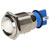 R-TECH 656954 Panel Indicator 16mm Domed 12V Whi Nickel Brass