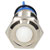 R-TECH 656954 Panel Indicator 16mm Domed 12V Whi Nickel Brass