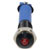R-TECH 656960 Panel Indicator 6mm Domed 12V Red Black Plated Brass