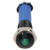 R-TECH 656961 Panel Indicator 6mm Domed 12V Grn Black Plated Brass