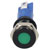 R-TECH 656966 Panel Indicator 8mm Flat 12V Grn Black Plated Brass