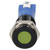 R-TECH 656967 Panel Indicator 8mm Flat 12V Yel Black Plated Brass