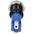 R-TECH 656969 Panel Indicator 8mm Flat 12V Whi Black Plated Brass