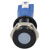 R-TECH 656969 Panel Indicator 8mm Flat 12V Whi Black Plated Brass
