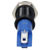 R-TECH 656970 Panel Indicator 8mm Domed 12V Red Black Plated Brass