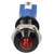 R-TECH 656970 Panel Indicator 8mm Domed 12V Red Black Plated Brass