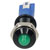 R-TECH 656971 Panel Indicator 8mm Domed 12V Grn Black Plated Brass