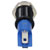 R-TECH 656972 Panel Indicator 8mm Domed 12V Yel Black Plated Brass