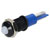 R-TECH 656974 Panel Indicator 8mm Domed 12V Whi Black Plated Brass