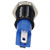 R-TECH 656974 Panel Indicator 8mm Domed 12V Whi Black Plated Brass