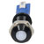 R-TECH 656974 Panel Indicator 8mm Domed 12V Whi Black Plated Brass