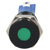 R-TECH 656976 Panel Indicator 10mm Flat 12V Grn Black Plated Brass