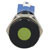 R-TECH 656977 Panel Indicator 10mm Flat 12V Yel Black Plated Brass