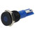 R-TECH 656978 Panel Indicator 10mm Flat 12V Blu Black Plated Brass