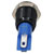 R-TECH 656978 Panel Indicator 10mm Flat 12V Blu Black Plated Brass