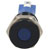R-TECH 656978 Panel Indicator 10mm Flat 12V Blu Black Plated Brass