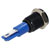 R-TECH 656978 Panel Indicator 10mm Flat 12V Blu Black Plated Brass