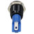 R-TECH 656979 Panel Indicator 10mm Flat 12V Whi Black Plated Brass