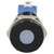 R-TECH 656979 Panel Indicator 10mm Flat 12V Whi Black Plated Brass