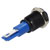 R-TECH 656983 Panel Indicator 10mm Domed 12V Blu Black Plated Brass