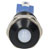 R-TECH 656984 Panel Indicator 10mm Domed 12V Whi Black Plated Brass