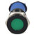 R-TECH 656986 Panel Indicator 12mm Flat 12V Grn Black Plated Brass