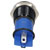 R-TECH 656987 Panel Indicator 12mm Flat 12V Yel Black Plated Brass