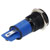 R-TECH 656988 Panel Indicator 12mm Flat 12V Blu Black Plated Brass