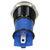 R-TECH 656989 Panel Indicator 12mm Flat 12V Whi Black Plated Brass