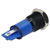 R-TECH 656991 Panel Indicator 12mm Domed 12V Grn Black Plated Brass