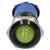 R-TECH 656992 Panel Indicator 12mm Domed 12V Yel Black Plated Brass