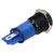 R-TECH 656992 Panel Indicator 12mm Domed 12V Yel Black Plated Brass