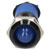 R-TECH 656993 Panel Indicator 12mm Domed 12V Blu Black Plated Brass
