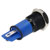 R-TECH 656993 Panel Indicator 12mm Domed 12V Blu Black Plated Brass