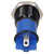 R-TECH 656994 Panel Indicator 12mm Domed 12V Whi Black Plated Brass