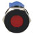 R-TECH 656995 Panel Indicator 14mm Flat 12V Red Black Plated Brass