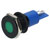 R-TECH 656996 Panel Indicator 14mm Flat 12V Grn Black Plated Brass